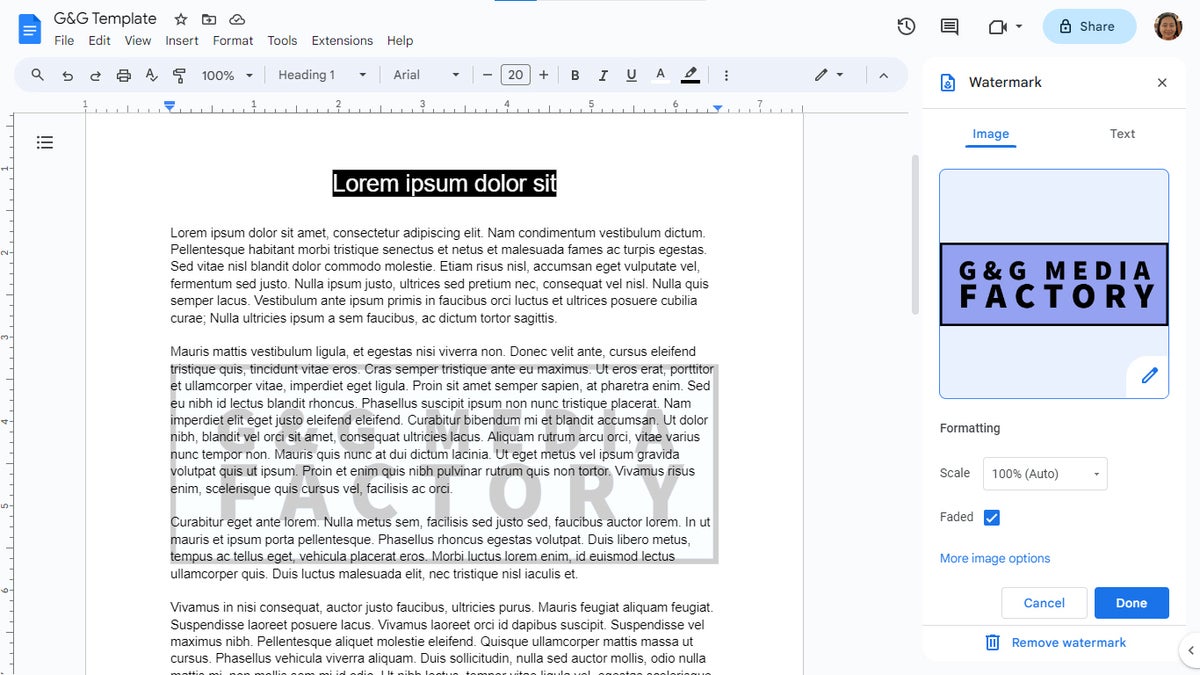 05 google docs watermark in template