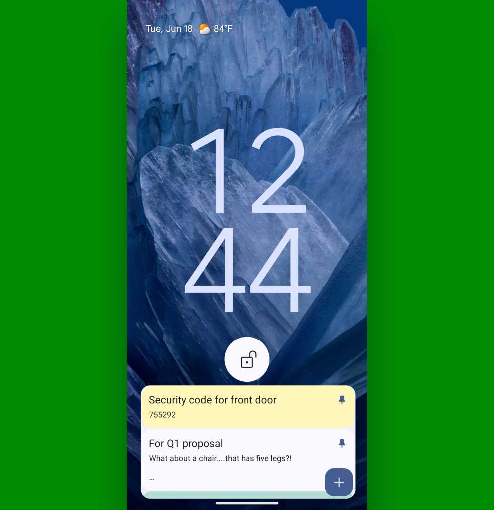 Android lock screen widgets - notes