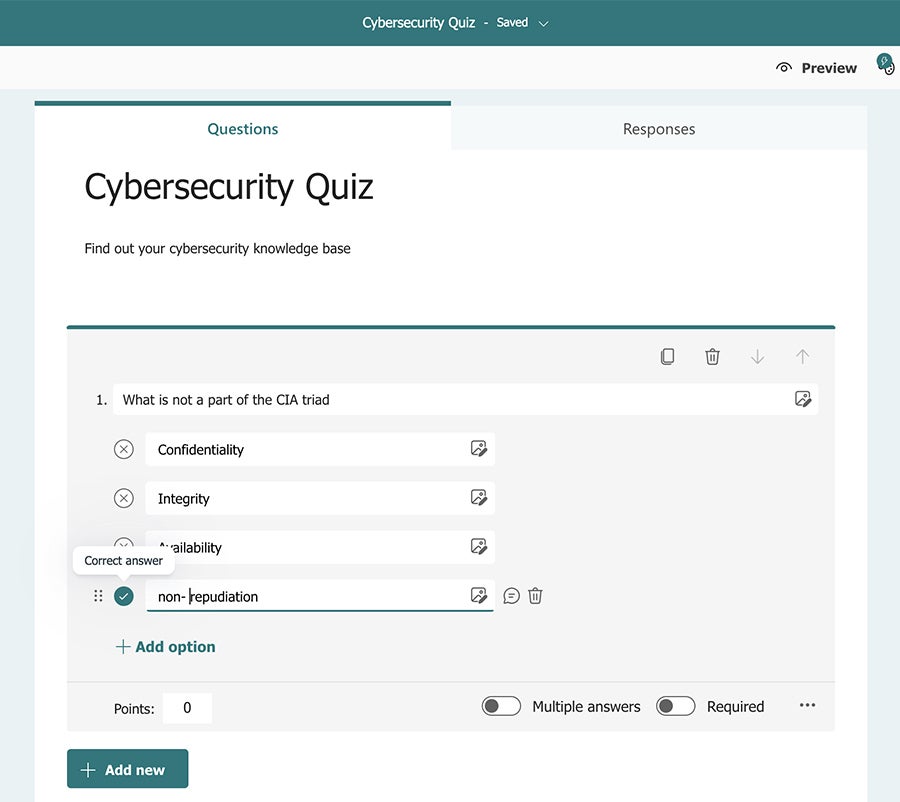 microsoft forms 13 quiz format